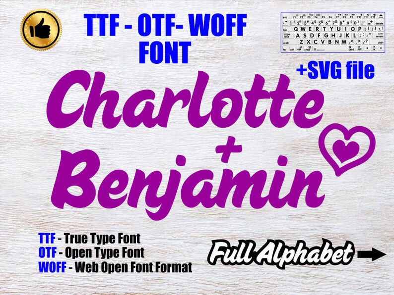 Silhouette Cameo font digital font Cricut font otf font Lettering TTF font WOFF font SVG font Installable font