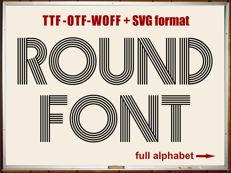 Round Font SVG Round Alphabet, Round Letters svg font  Fonts for cric…
