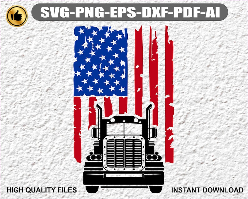 Free Free American Flag Trucker Svg 739 SVG PNG EPS DXF File