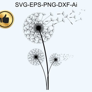 Download Dandelion Svg Design File Dandelion Cuttable File For Cricut Etsy PSD Mockup Templates