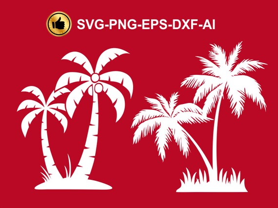 Palm Evg Palme Svg Palm Bundle Palme Tropischen Vektor Etsy
