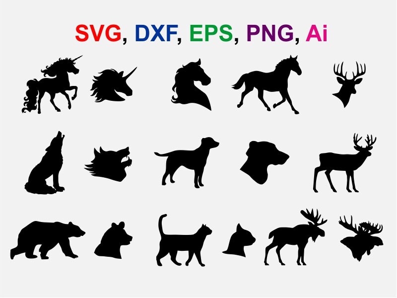 Animals svg cut files animals cricut files animals | Etsy