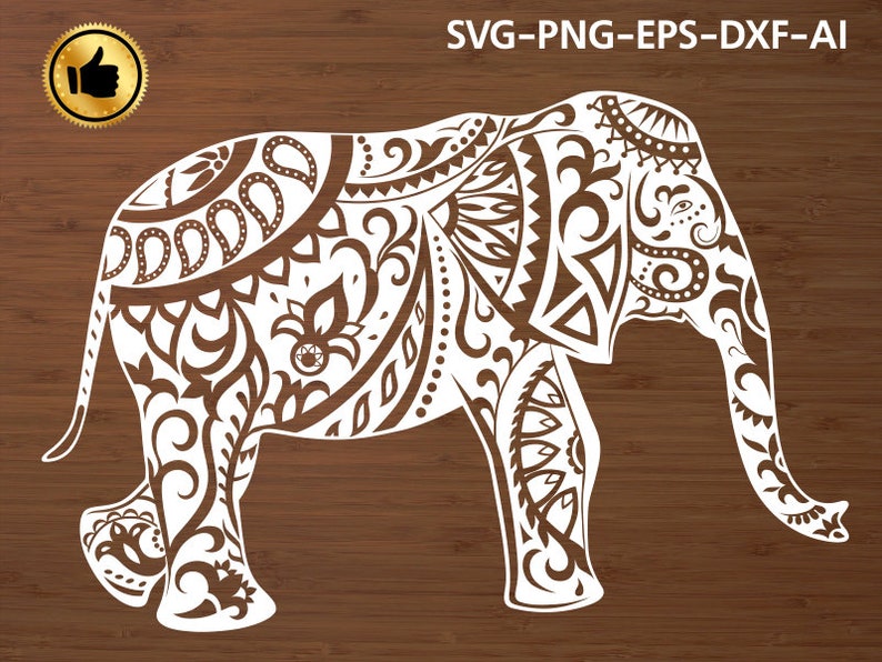 Free Free 203 Cricut Mandala Elephant SVG PNG EPS DXF File