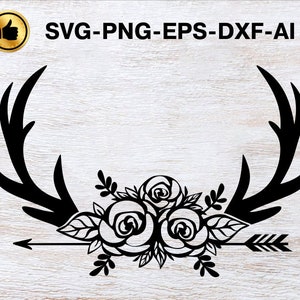Free Free 75 Floral Deer Antler Svg SVG PNG EPS DXF File
