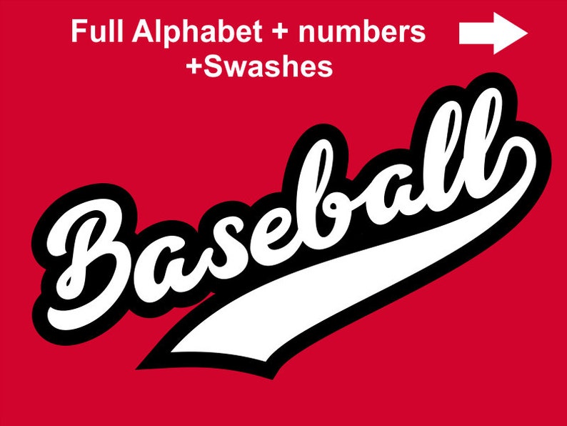 Baseball Font svg Baseball Alphabet Baseball Letters svg Etsy