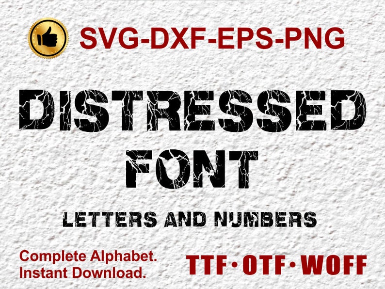 Download Distressed font svg grunge font alphabet svg Vintage font ...