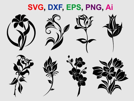 Download Flowers vector Flowers SVG flowers Cricut flowers | Etsy