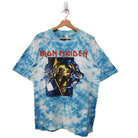 iron maiden tie dye shirt