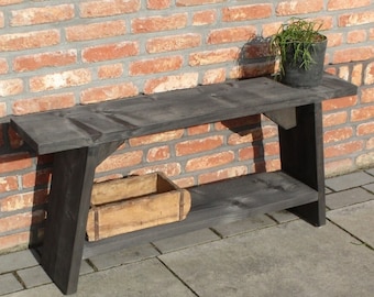 Banc en bois - Noir