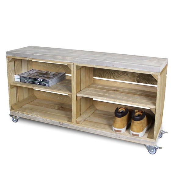 Fruit Box Shoe Cabinet Old With Old Plank Long With Swivel Etsy