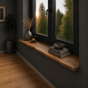 Tavola in legno massello di rovere recuperato da 45 mm con bordo vivo – Rovere europeo invecchiato spazzolato – Rovere antico rustico per mensole, tavoli e davanzali
