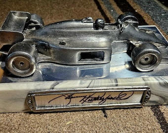 Michael Ricker's Sculpture of Johnny Rutherfords Indy Car in Pewter