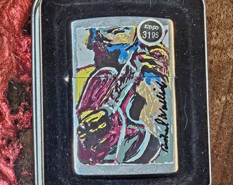 ZIPPO Richard Wallich Collection "Guitar Painting" NOS, Sticker Sealed, Collector Ready.