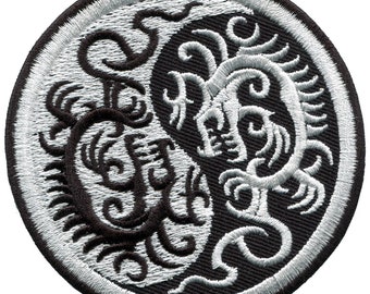 Yin Yang tao taoism peace trance boho hippie yoga Red Dragon