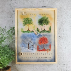 Infinite calendar for learning time, also for seasonal table in Waldorf style, sense of time, calendar, perpetual calendar, Montessori