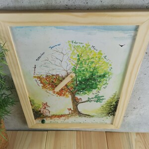 Unendlicher Kalender "tierisch Bunt" Aquarell, Zeitgefühl, Kalender für