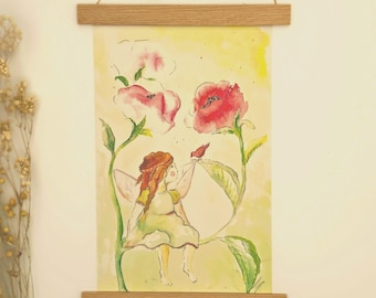 Cuadro transparente "Magia de la Infancia", acuarela, decoración de pared, habitación infantil, regalo para niños, decoración.