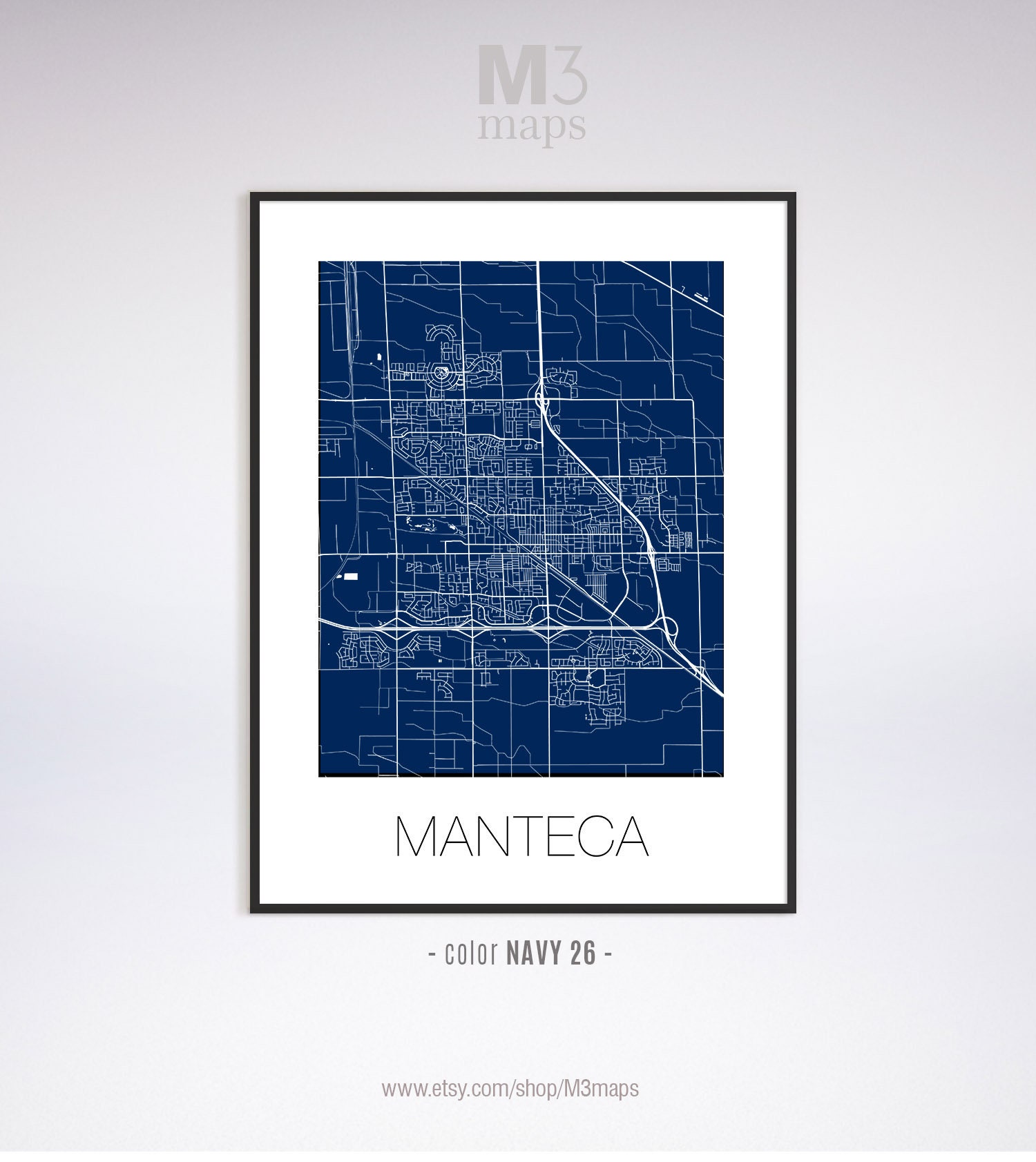 Manteca California Manteca CA Map Manteca Map Manteca Etsy