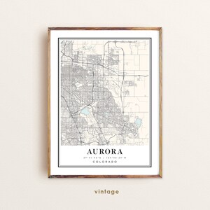 Aurora Colorado Map Art Print: Custom City Map