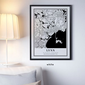 Lynn Massachusetts map, Lynn MA map, Lynn city map, Lynn print, Lynn poster, Lynn art, Lynn map, Custom city map image 4