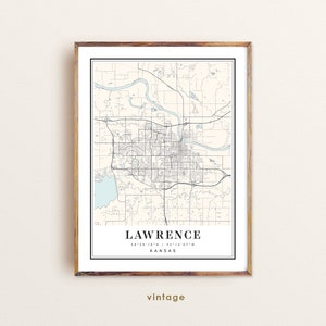 Lawrence Kansas Map Print: Custom City Art