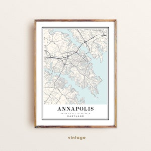 Annapolis Maryland map, Annapolis MD map, Annapolis city map, Annapolis print, Annapolis poster, Annapolis art, Annapolis map