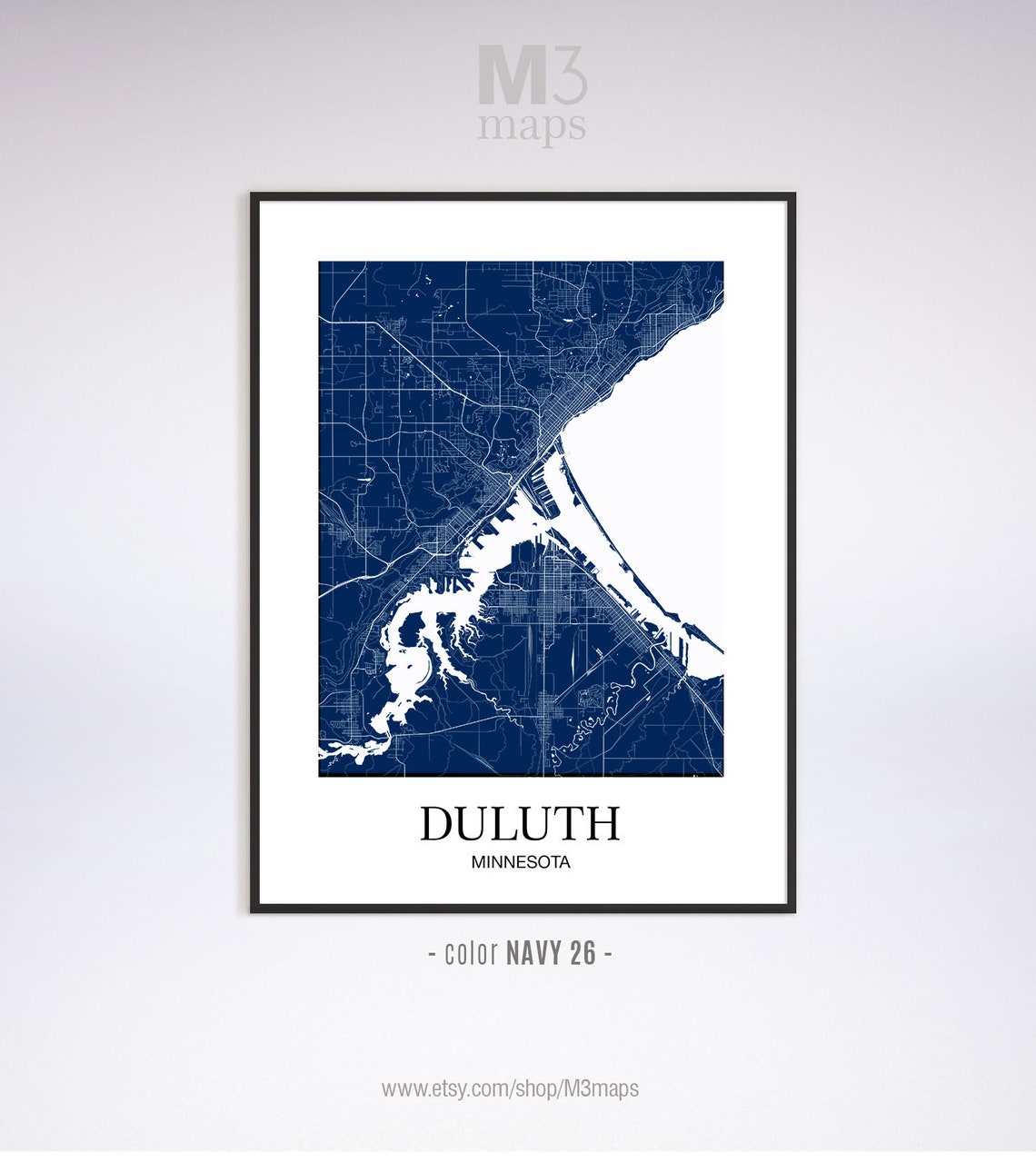 Duluth Duluth MN Map Duluth Modern Art Print Duluth Wall | Etsy