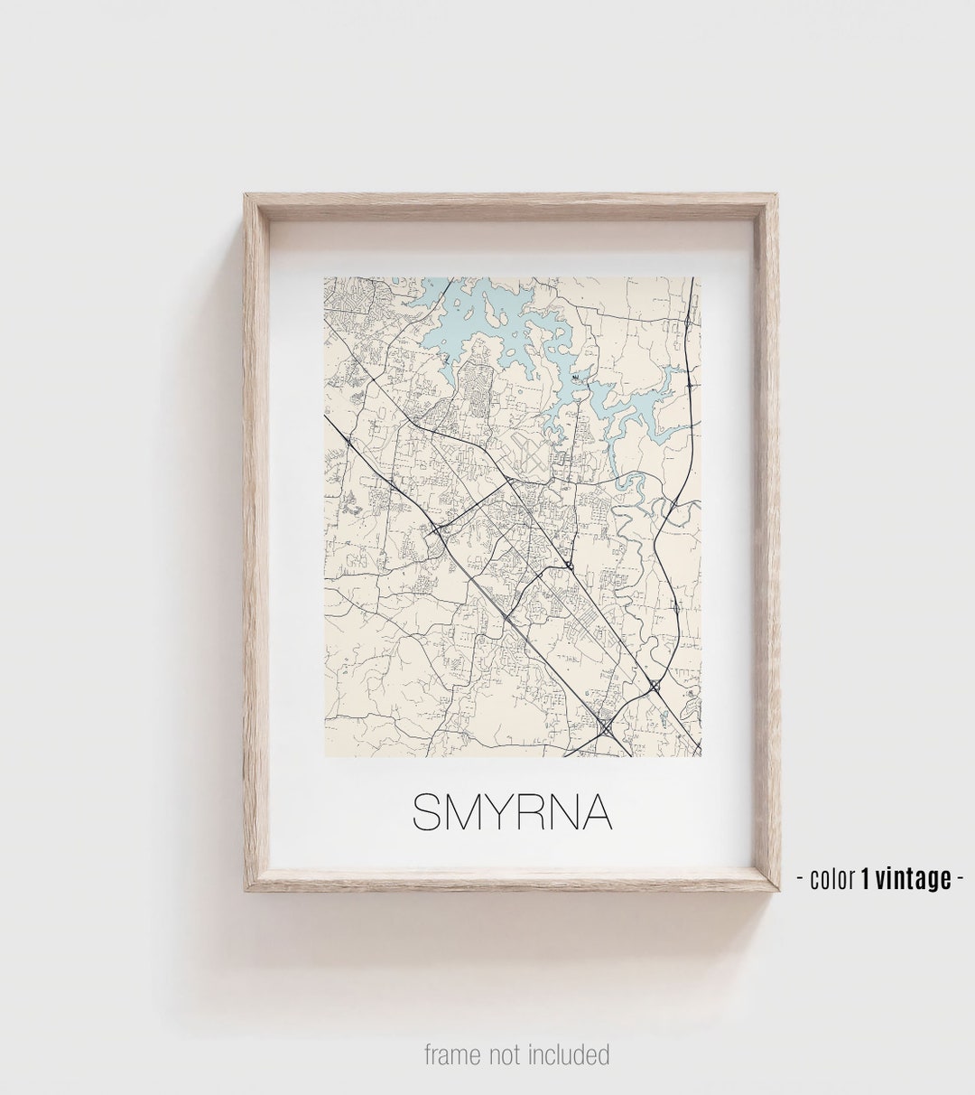 SMYRNA TN City Map Poster, Smyrna Tennessee Street Map Print Personalized Modern and ...