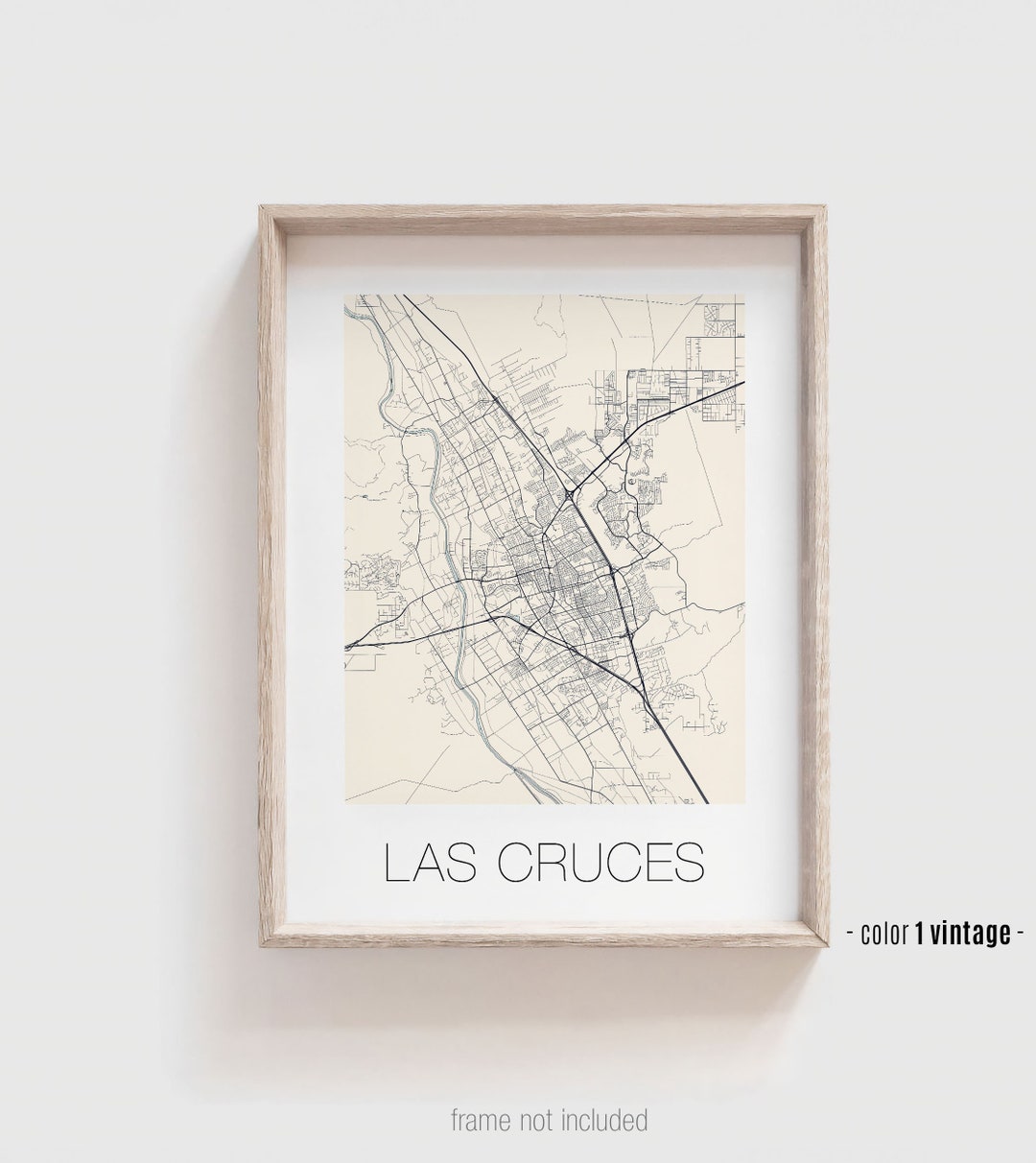 LAS CRUCES NM City Map Poster, Las Cruces New Mexico Street Map Print