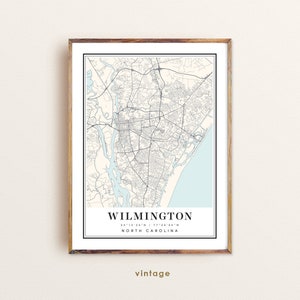 Wilmington North Carolina NC map,  Wilmington city map, Wilmington print, Wilmington poster, Wilmington art, Wilmington map