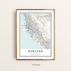 Oakland Kalifornien Karte, Oakland CA Karte, Oakland Stadtplan, Oakland Druck, Oakland Poster, Oakland Kunst, Oakland Karte, benutzerdefinierte Kartendrucke