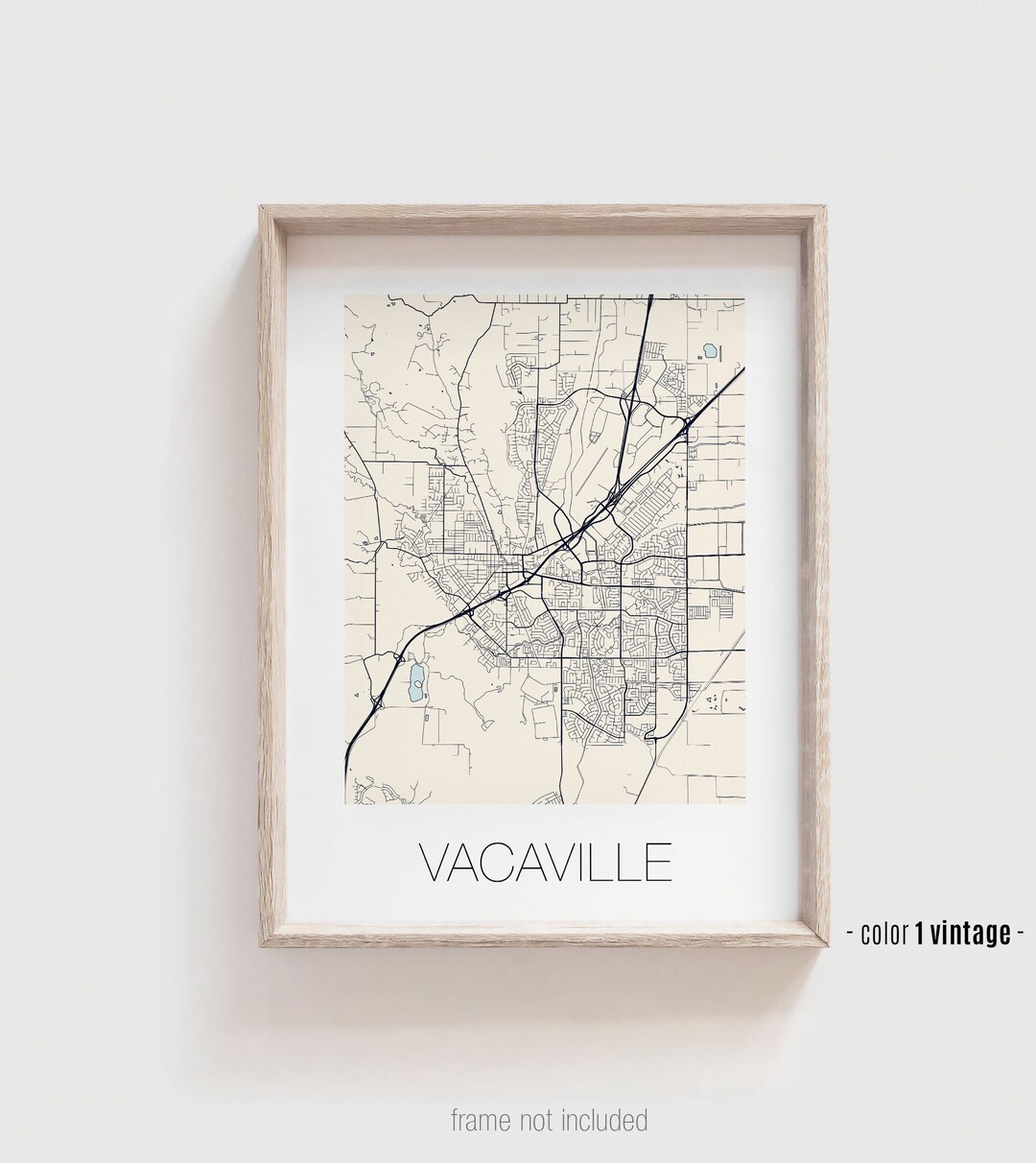 VACAVILLE CA City Map Poster, Vacaville California Street Map Print Personalized Modern and ...