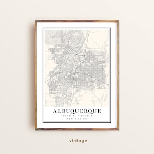 Albuquerque New Mexico Map Art Print