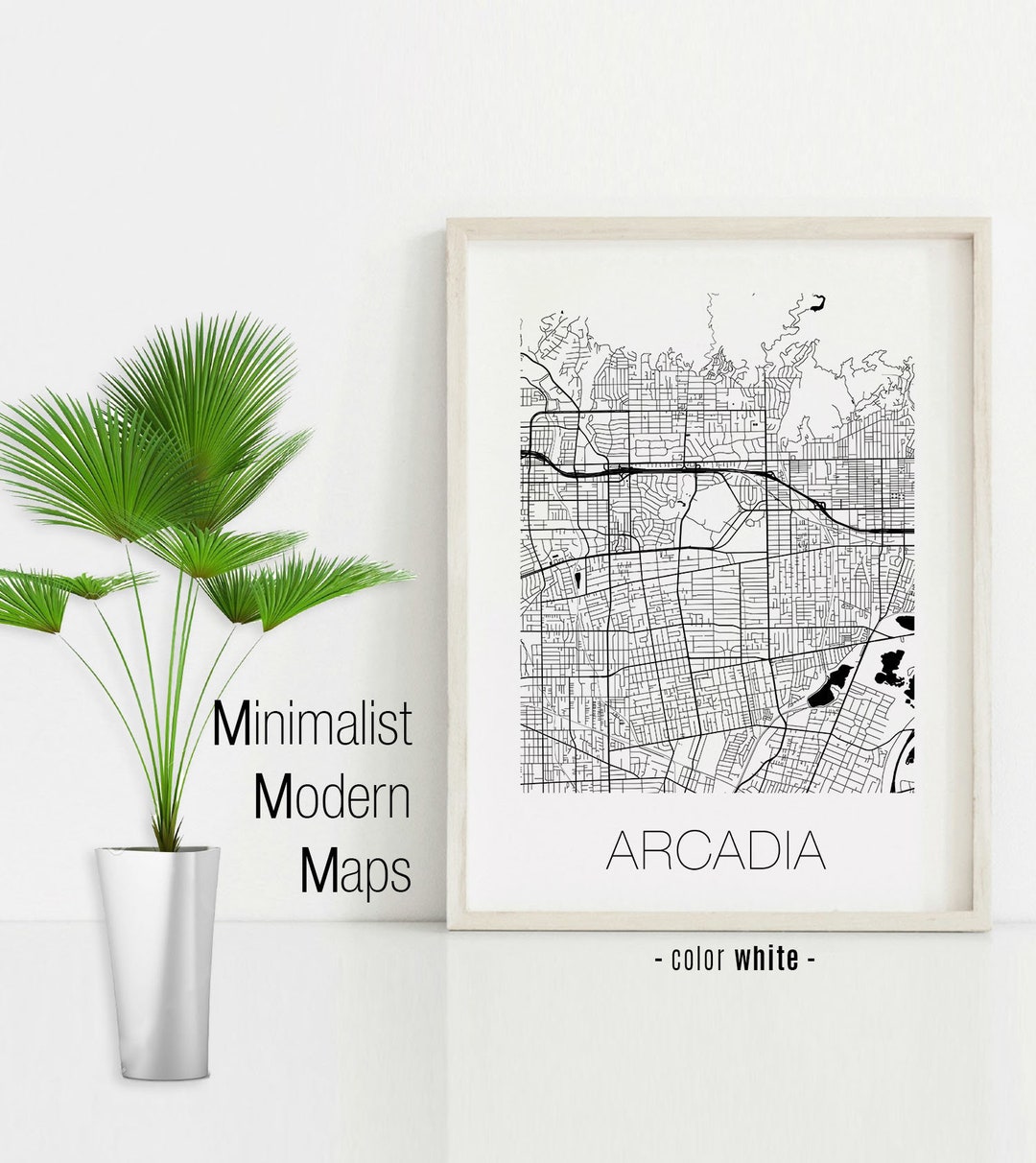 Arcadia California Arcadia CA Map Arcadia Map Arcadia - Etsy