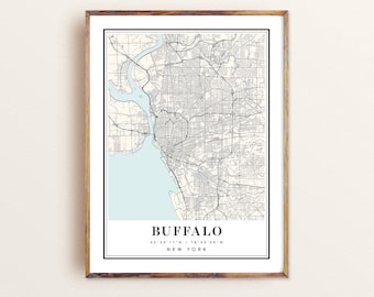 Buffalo NY Map Art Print: Custom City Map