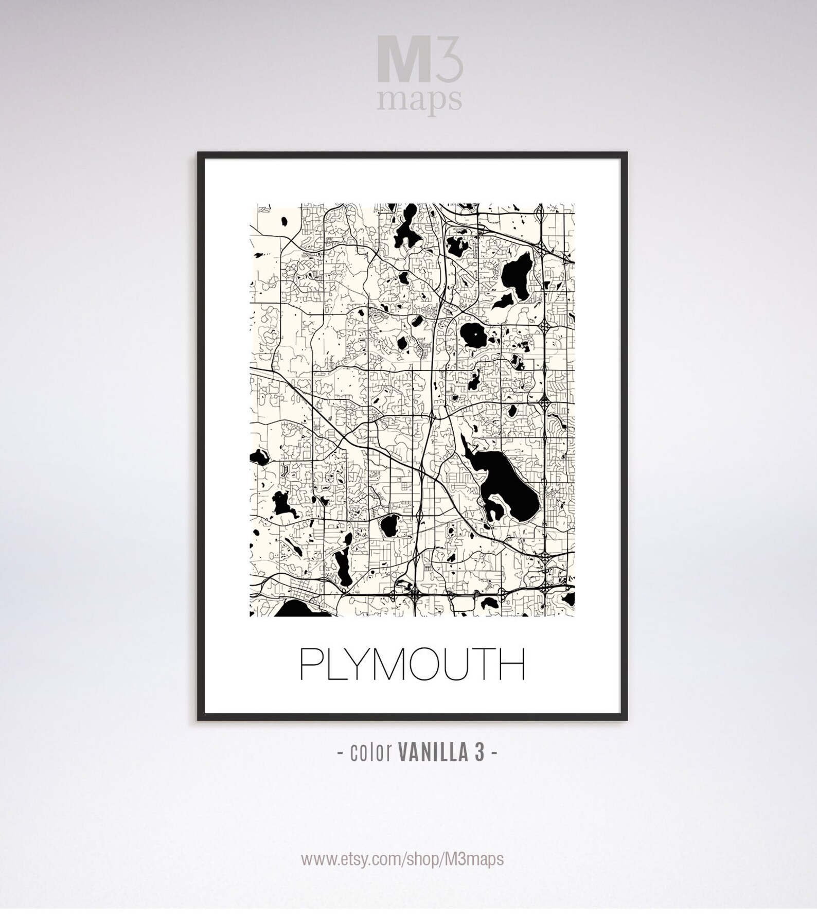 Plymouth Minnesota Plymouth MN map Plymouth map Plymouth Etsy