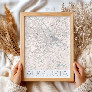 Augusta Georgia Map Gift | Custom City Map Art Print | Unique Home Decor for Augusta Lovers | Personalized Augusta Wall Art