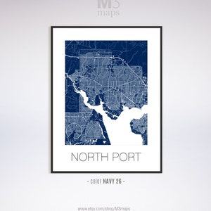 North Port Florida North Port FL Map North Port Map North - Etsy