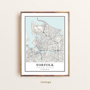 Norfolk Virginia map, Norfolk VA map, Norfolk city map, Norfolk print, Norfolk poster, Norfolk art, Norfolk map, Custom city map