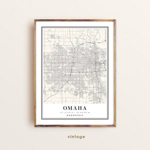 Omaha Nebraska Map Art Print: Custom City Map