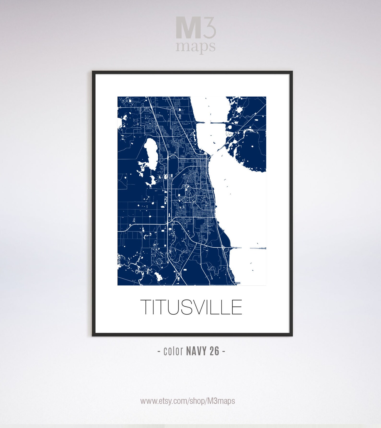 Titusville Florida Titusville FL Map Titusville Map - Etsy