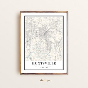 Huntsville Alabama Karte, Huntsville AL Karte, Huntsville Stadtplan, Huntsville Druck, Huntsville Poster, Huntsville Kunst, Huntsville benutzerdefinierte Karte
