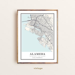 Alameda California Map Art Print: Custom City Map