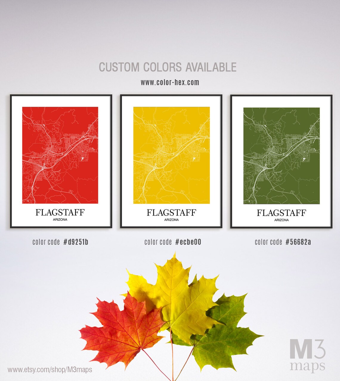 Flagstaff Flagstaff AZ Map Flagstaff Modern Art Print Etsy