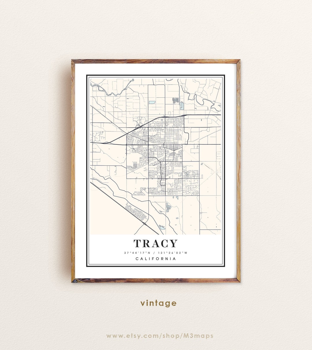 Tracy California Map Tracy CA Map Tracy City Map Tracy - Etsy