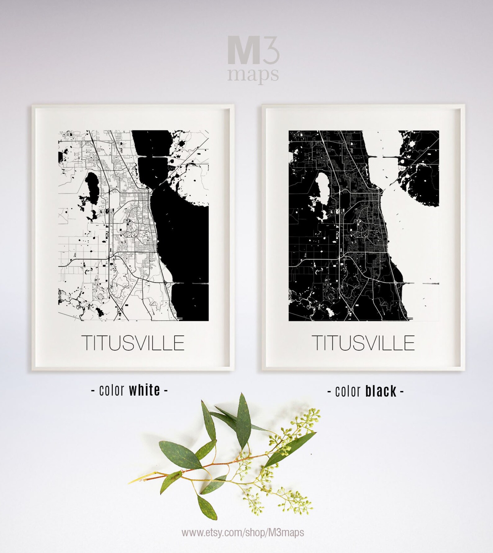 Titusville Florida Titusville FL Map Titusville Map - Etsy
