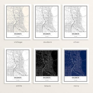 Ogden Utah map Ogden UT map Ogden city map Ogden print | Etsy