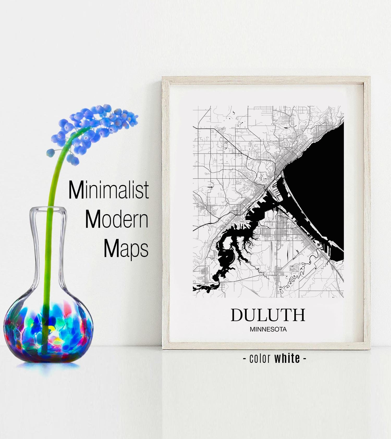 Duluth Duluth MN Map Duluth Modern Art Print Duluth Wall Etsy