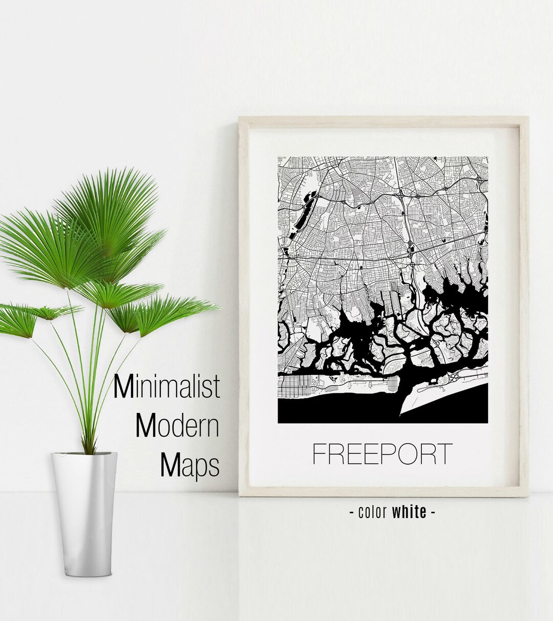 Freeport New York, Freeport NY Map, Freeport Map, Freeport Print