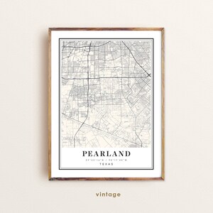 Pearland Texas Map Art Print: Custom City Map